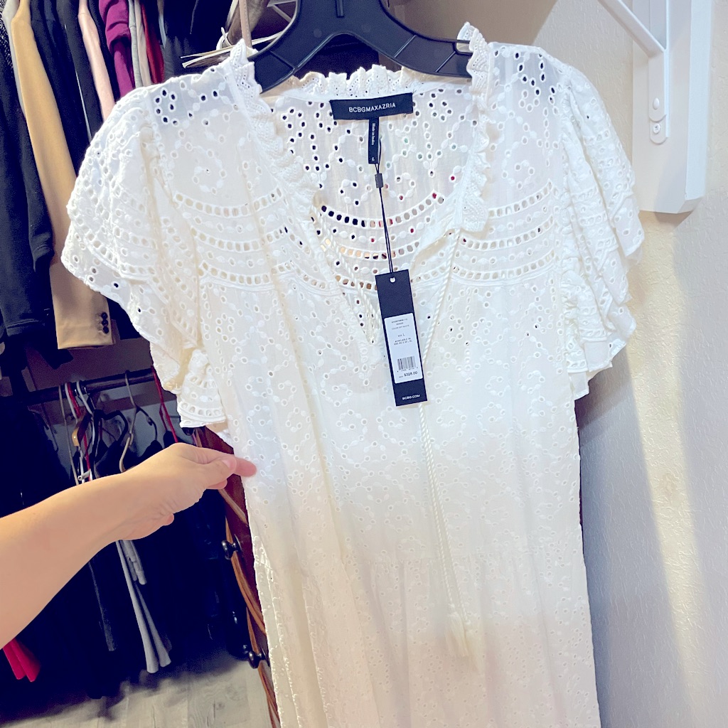 Brand New With Tags Bcbg White Midi Dress
